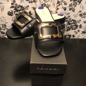 Tahari slip on sandals